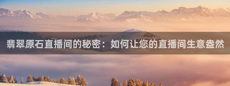 看球吧在线直播：翡翠原石直播间的秘密：如何让您的直播间生意盎然